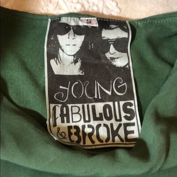 Young Fabulous & Broke Green One Shoulder Blouse - Picture 4 of 4